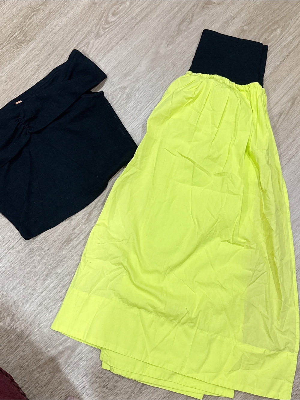 Free People Neon Yellow Midi Skirt - Picture 2 of 4